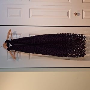 Size 6 / small deep purple Bardot halter dress